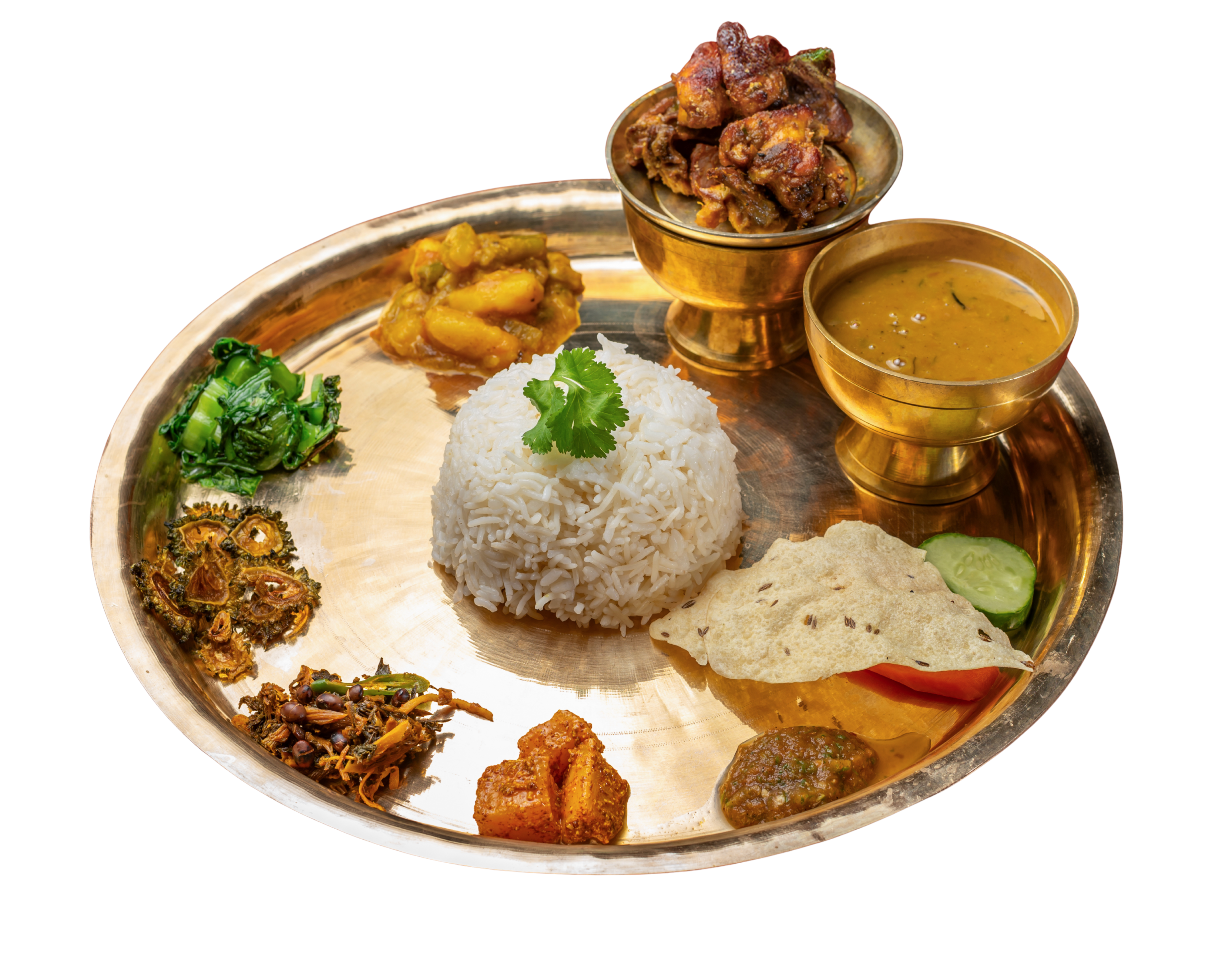 Traditional Nepali Thali from Aama's Kitchen